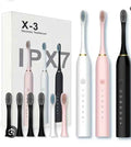 6 Modes Electric Toothbrush with Smart Timer, Whitening & Holder – Adults & Kids