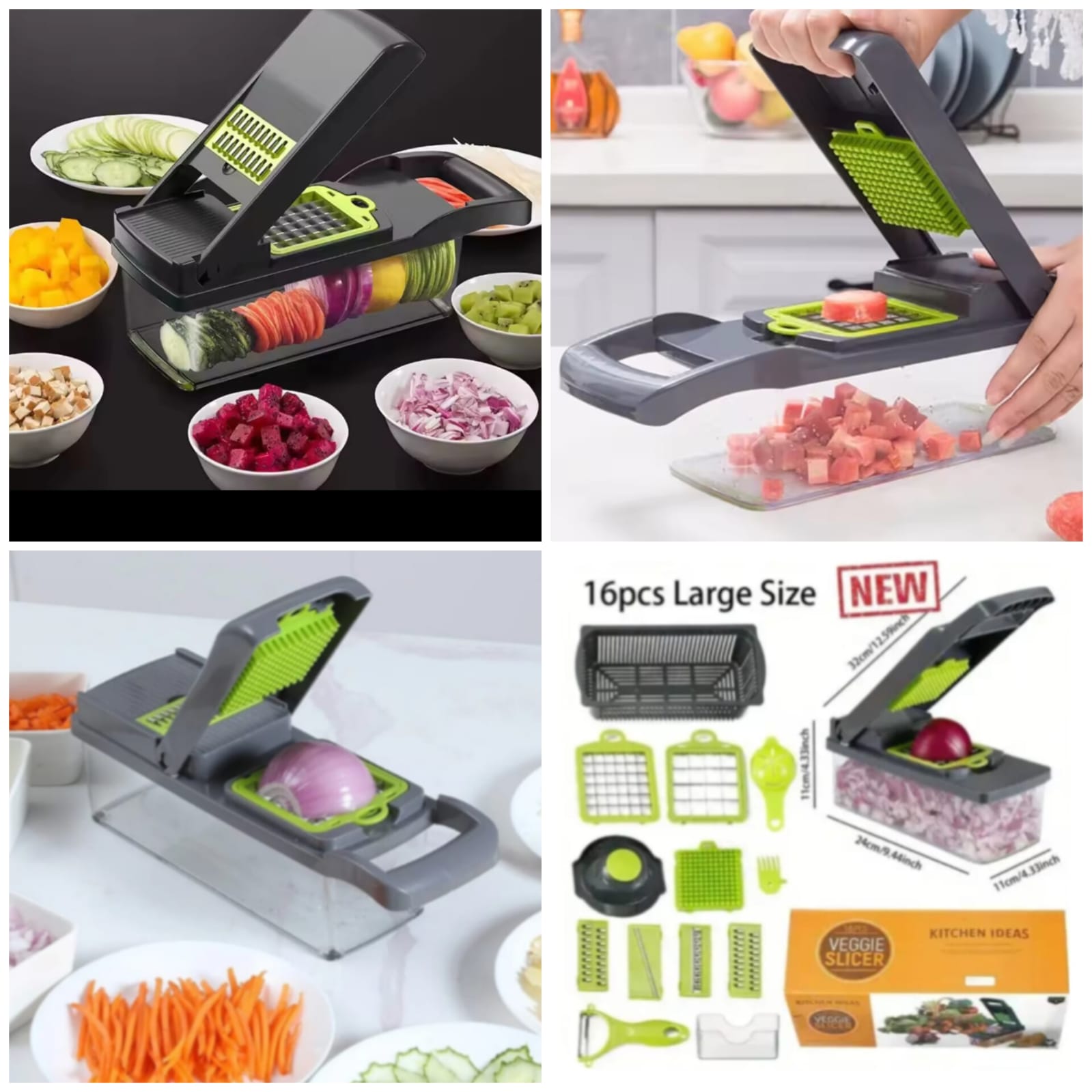 16-in-1 Vegetable Cutter & Veggie Slicer Set
