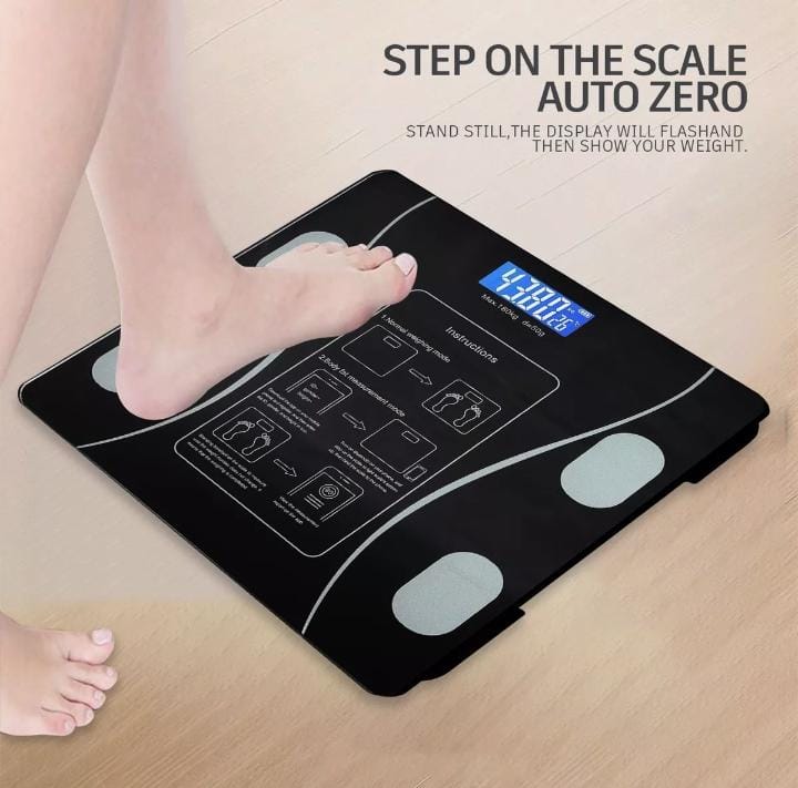 Home Use Toughened High Glass Body Electronic Weight Scale (App Support) – Random Colors
