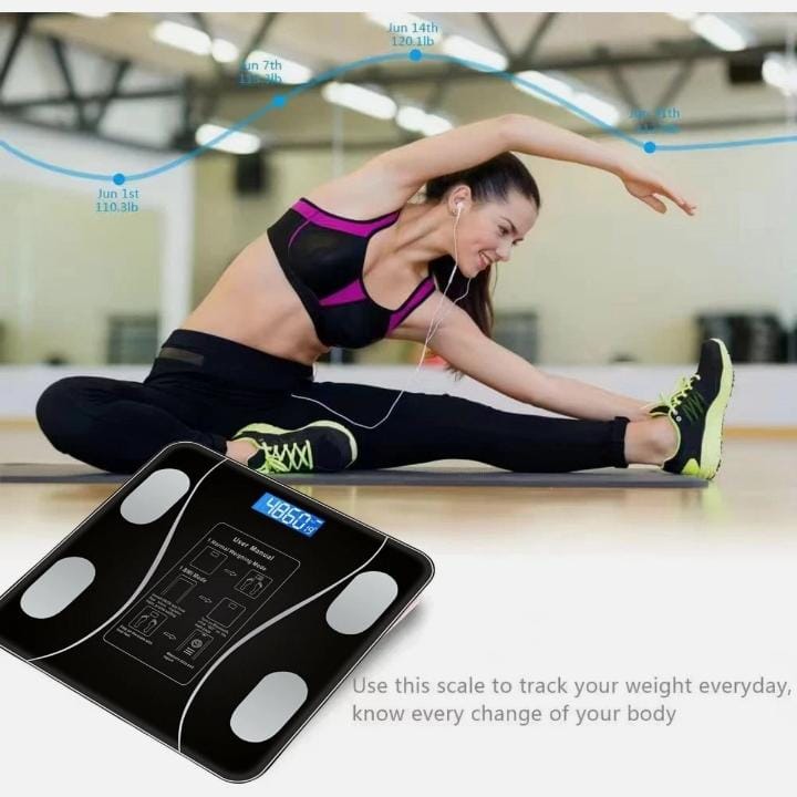 Home Use Toughened High Glass Body Electronic Weight Scale (App Support) – Random Colors