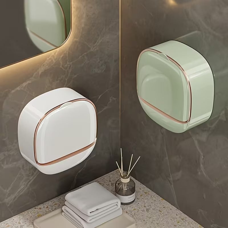 Luxury Wall Mounted Plastic Self-Draining Soap Box