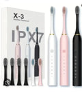 6 Modes Electric Toothbrush with Smart Timer, Whitening & Holder – Adults & Kids