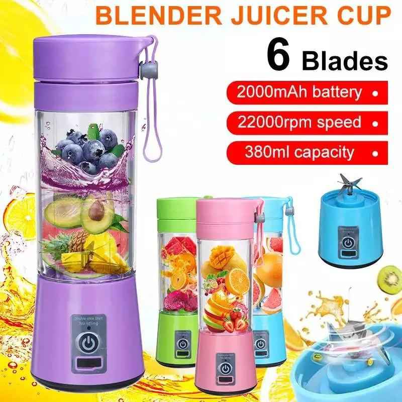 6 Blade USB Portable Juicer – 380ml