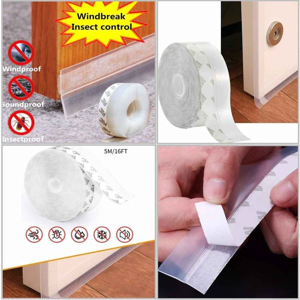 Door Sealing Adhesive Tape (5 Meter) – Weatherstrip Self-Adhesive Draft Stopper