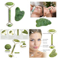 Marble Jade Roller with Gua Sha Set
