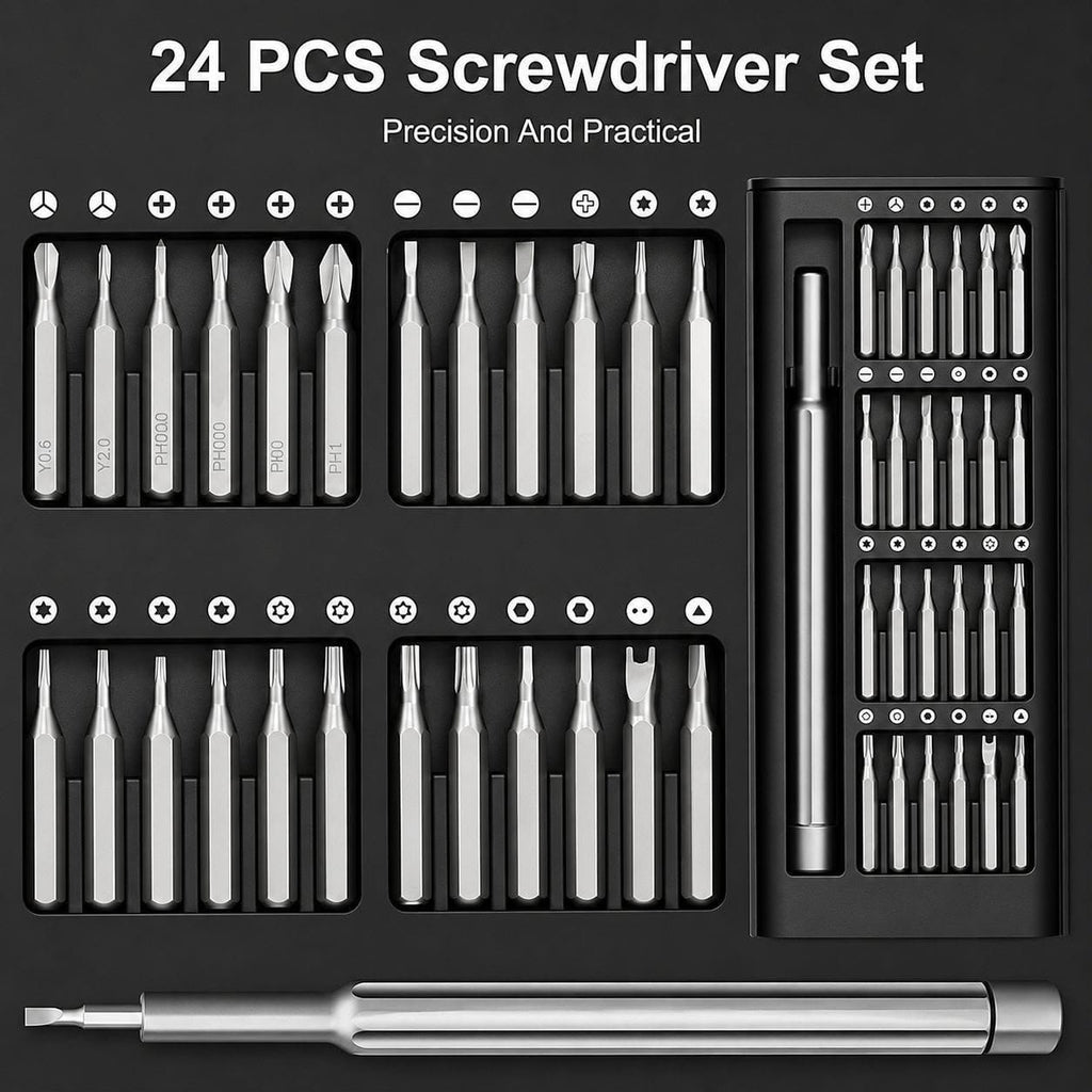 24-in-1 Portable Screwdriver Set with Storage Box