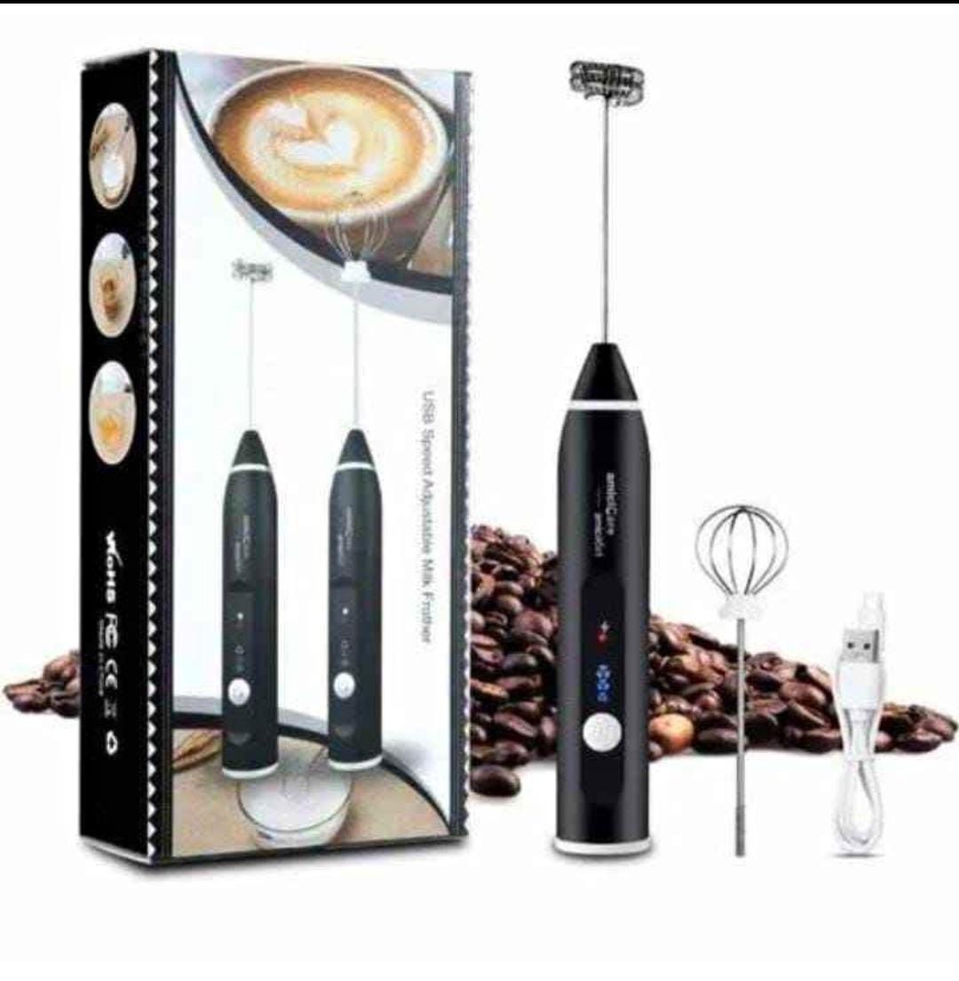 Rechargeable Coffee Beater – USB Electric Milk Frother & Whisk