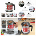 Stainless Steel Oil Pot with Filter – 1.4 Liter