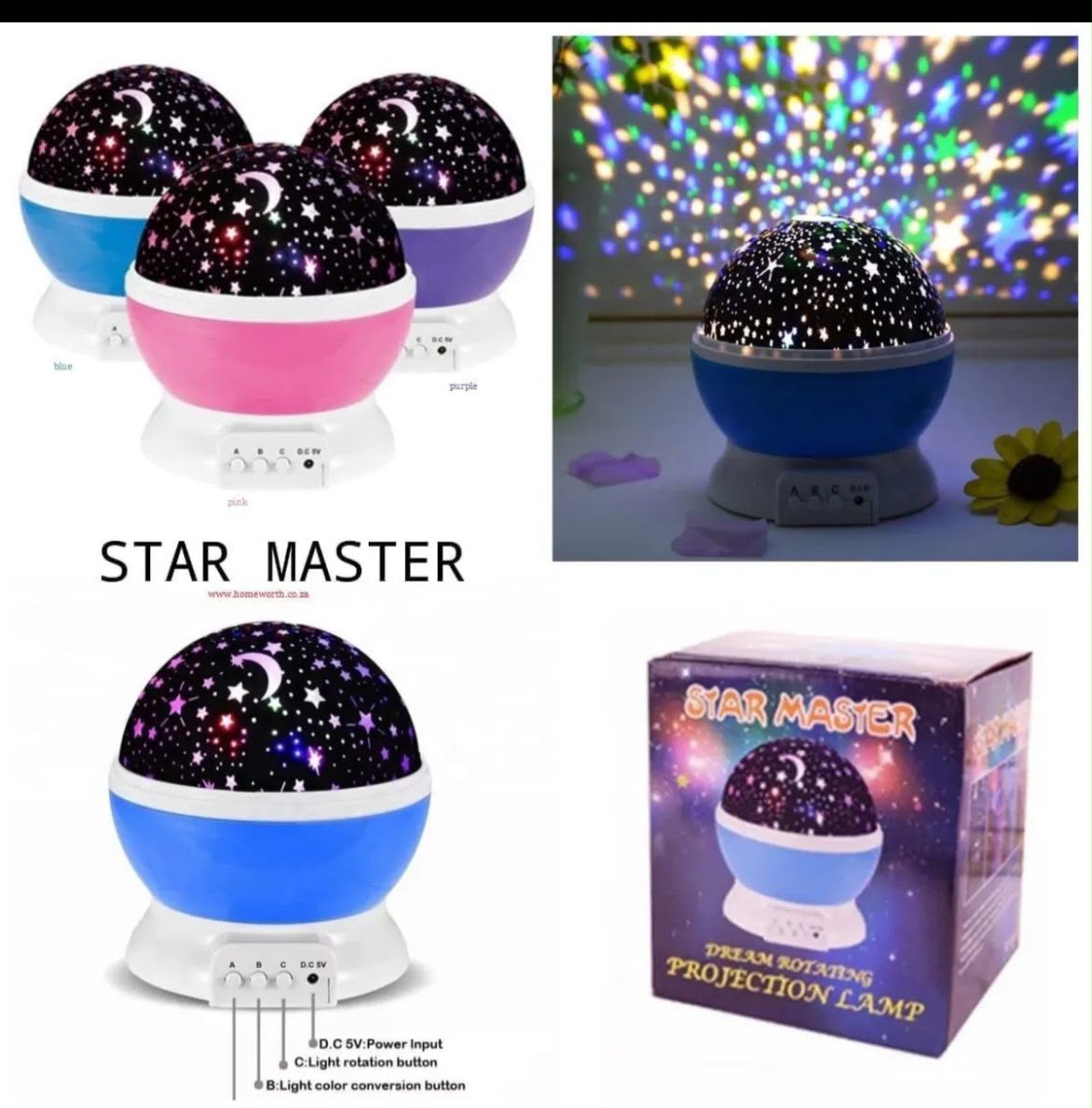Star Master Dream Rotating Projector – Galaxy Night Light