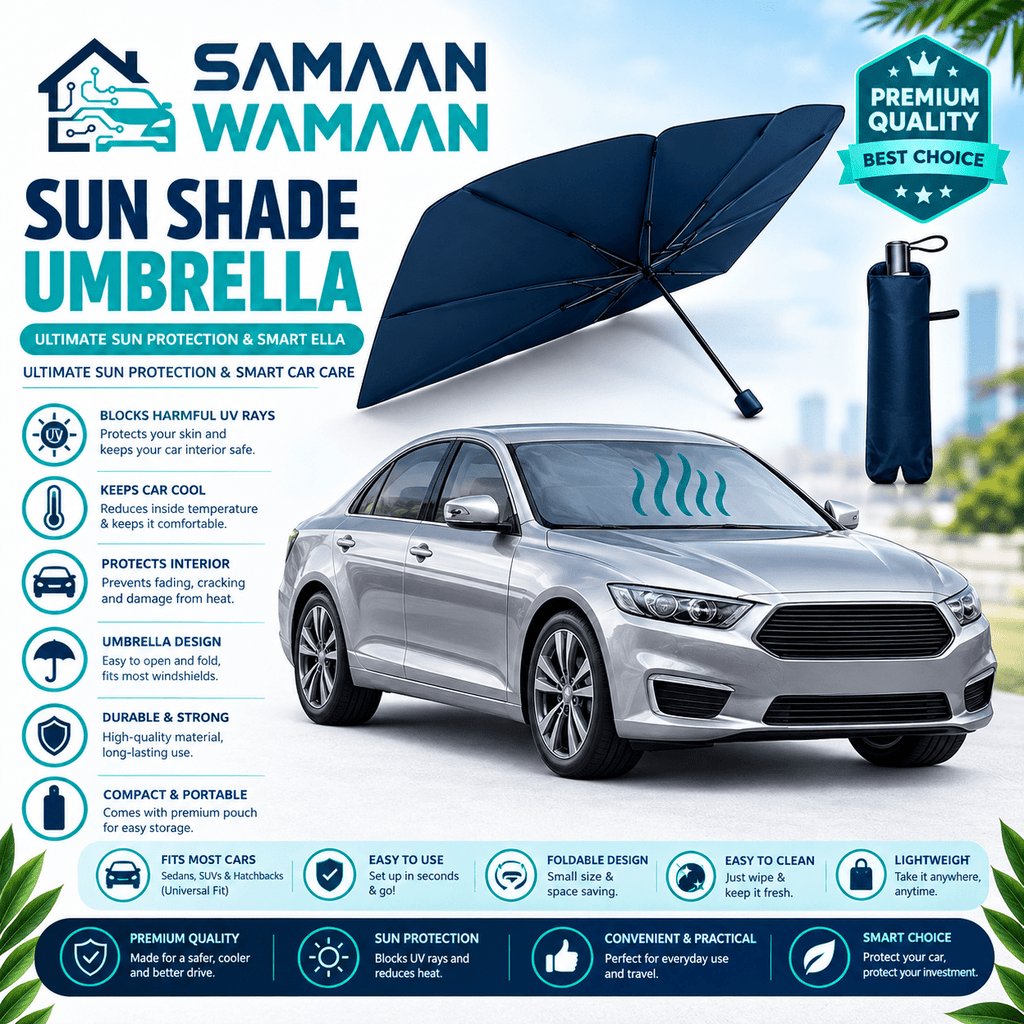 Car Umbrella Sun Shade Cover for Windshield - SAMAAN WAMAAN