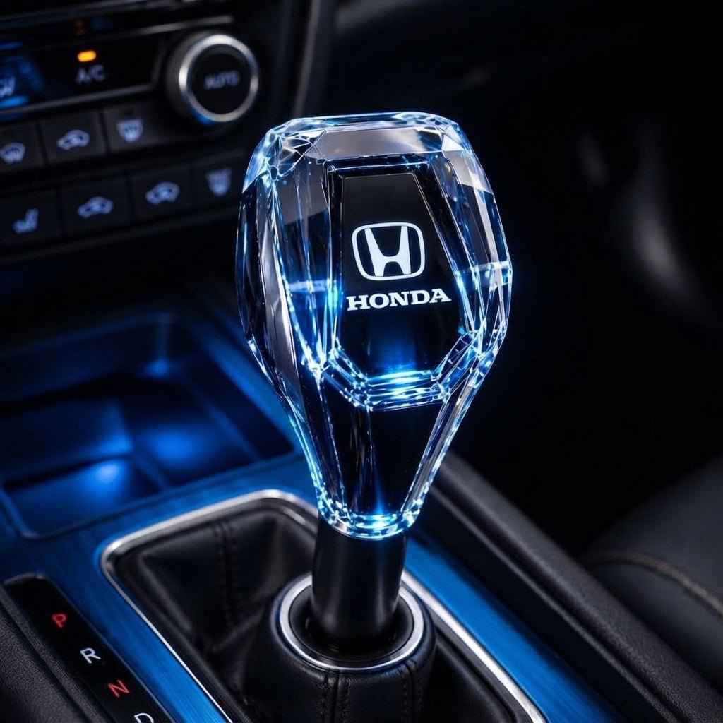 Crystal Honda Gear Shift Knob – RGB LED Touch Light (Manual Gear)
