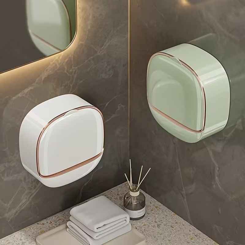 Luxury Wall Mounted Plastic Self-Draining Soap Box