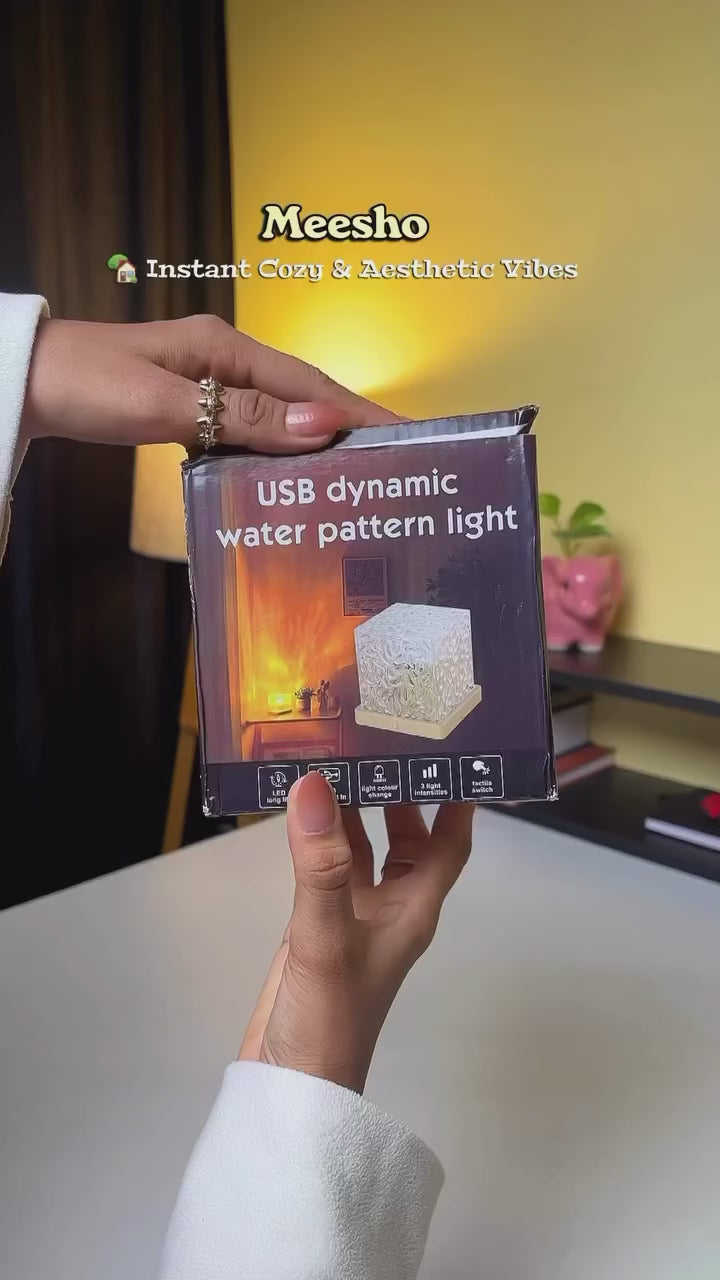 USB Dynamic Water Pattern Lamp – 16 Colours with Remote