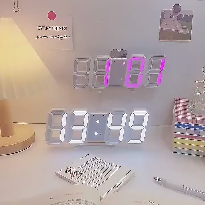 3D LED Digital Alarm Clock