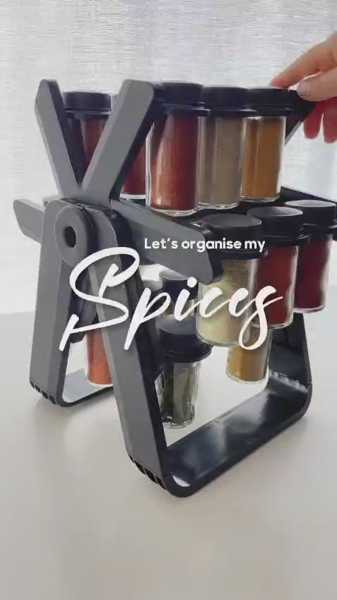 Ferris Wheel 18 Jar Rotating Glass Spice Rack