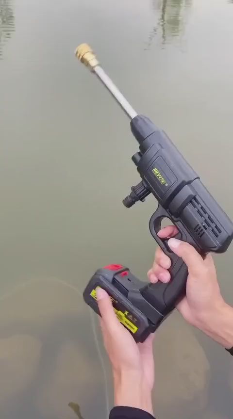 Portable High Pressure 48V Cordless Car Wash Water Jet Foam Gun – 5 Cell Single Battery