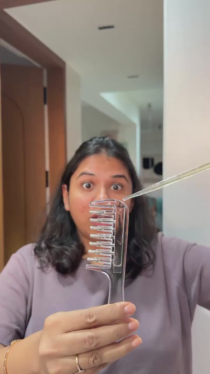Viral Hair Oil Comb Scalp Applicator – Oil Dispenser Comb for Root Nourishment